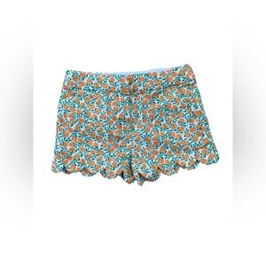 Crewcuts Size 5 Peach Print Scallop Hem Shorts